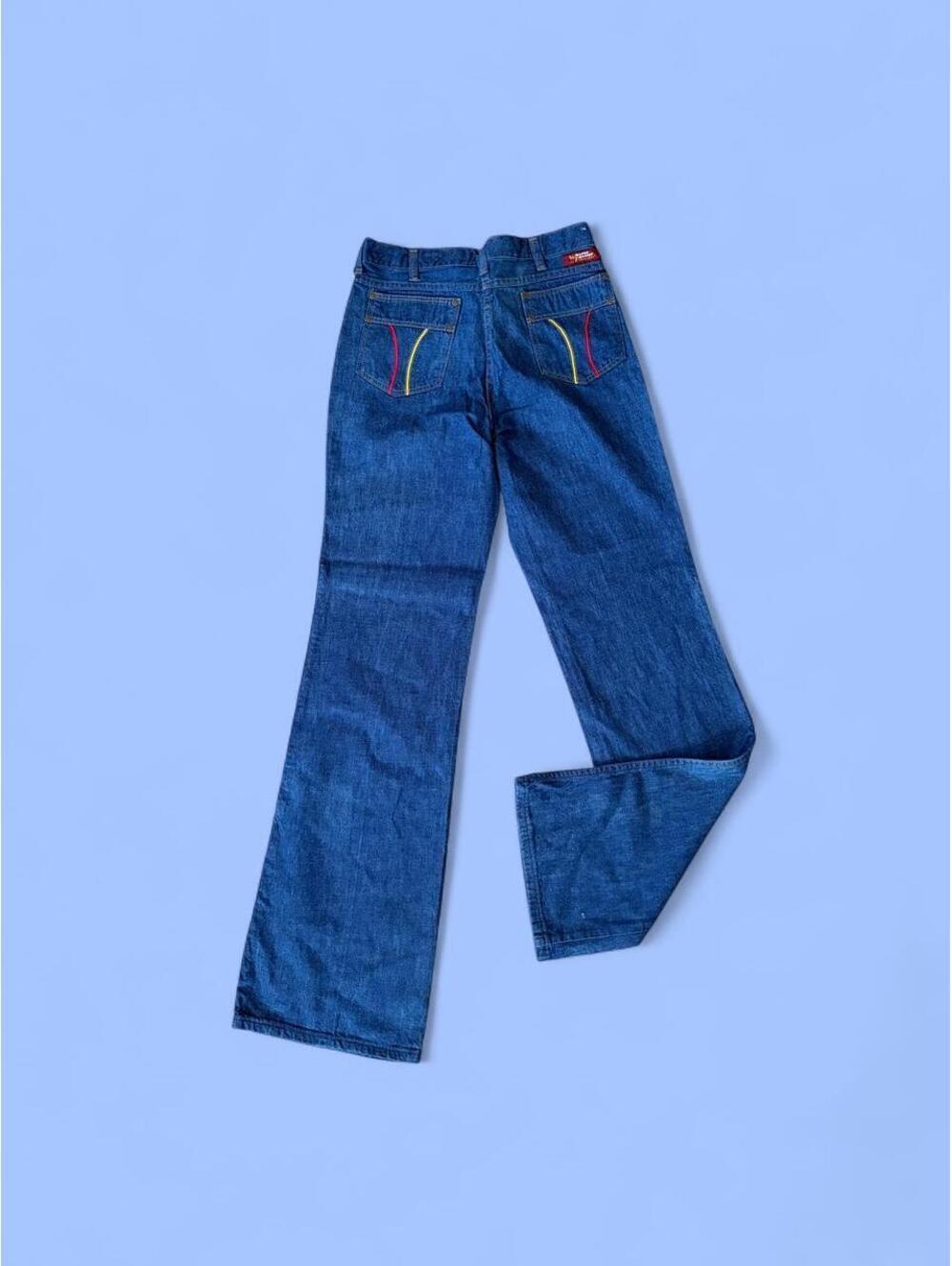 Vintage 1970s Wrangler Rapid Transit Made in USA Flare Jeans Size 32x34
